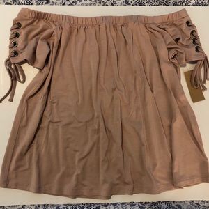 American Eagle Off the Shoulder Tie Top